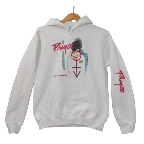 Prince Hoodie Sweatshirt Unixex S Take Me With U Long Sleeve 80's Music Icon - Picture 1 of 9